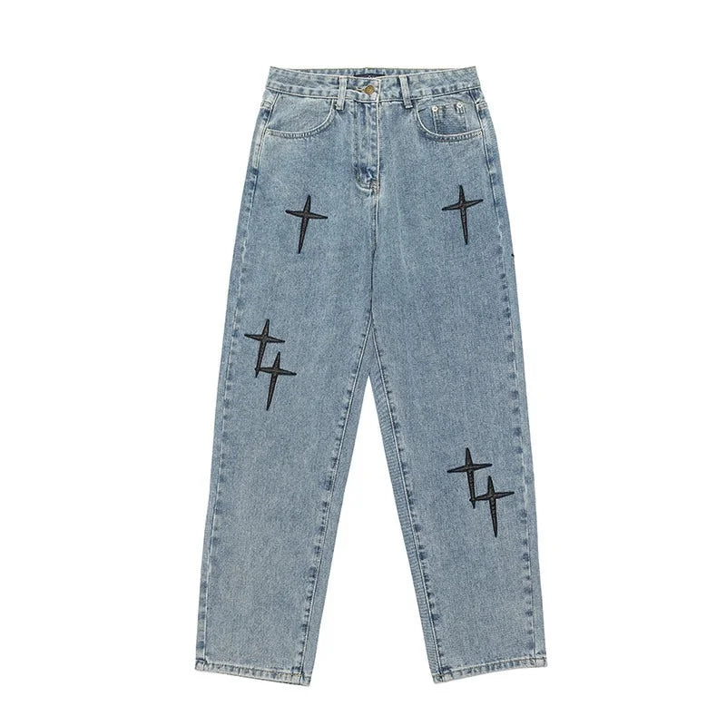 Calça Jeans Cross Stitch